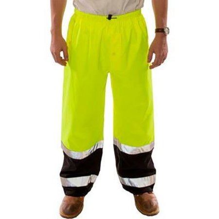 TINGLEY Icon LTE„¢ Pants, Fluorescent Yellow-Green, Polyurethane On 75 Denier Ripstop Polyester, 2XL P27122.2X